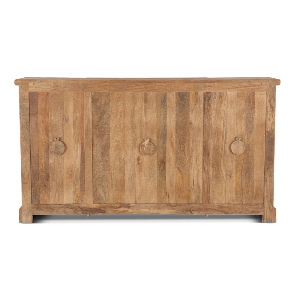 Pengrove 75" Glass Cabinet in Antique Oak Finish