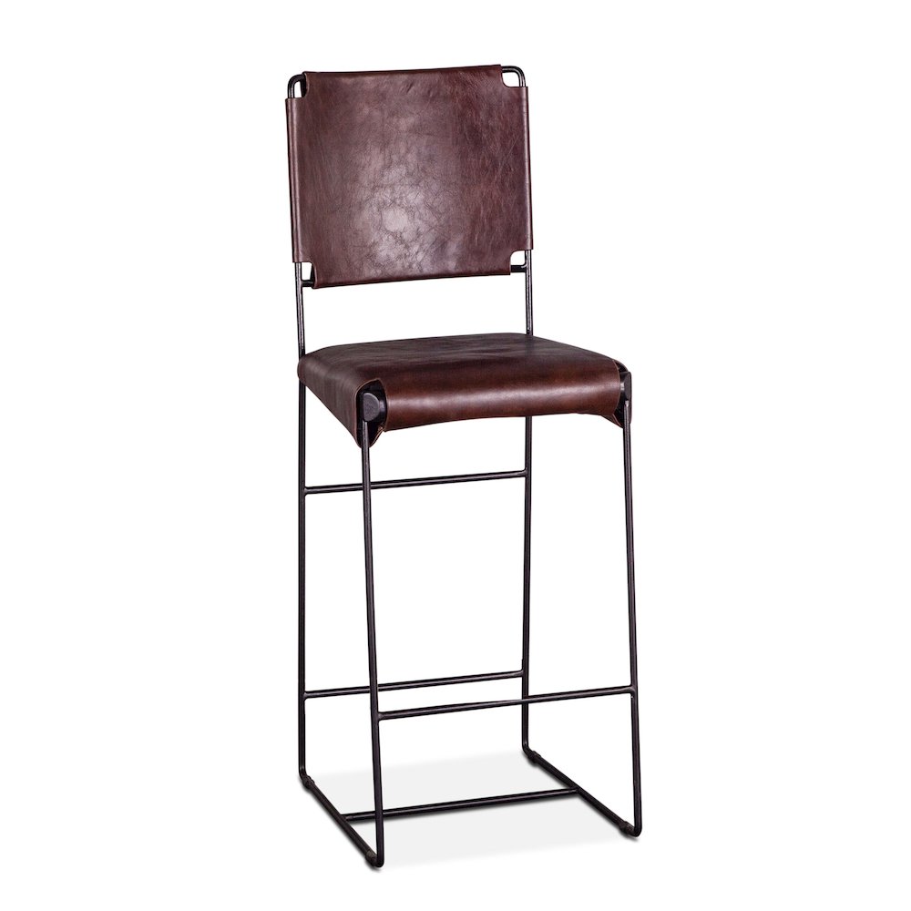 Melbourne Bar Chair Chocolate Leather