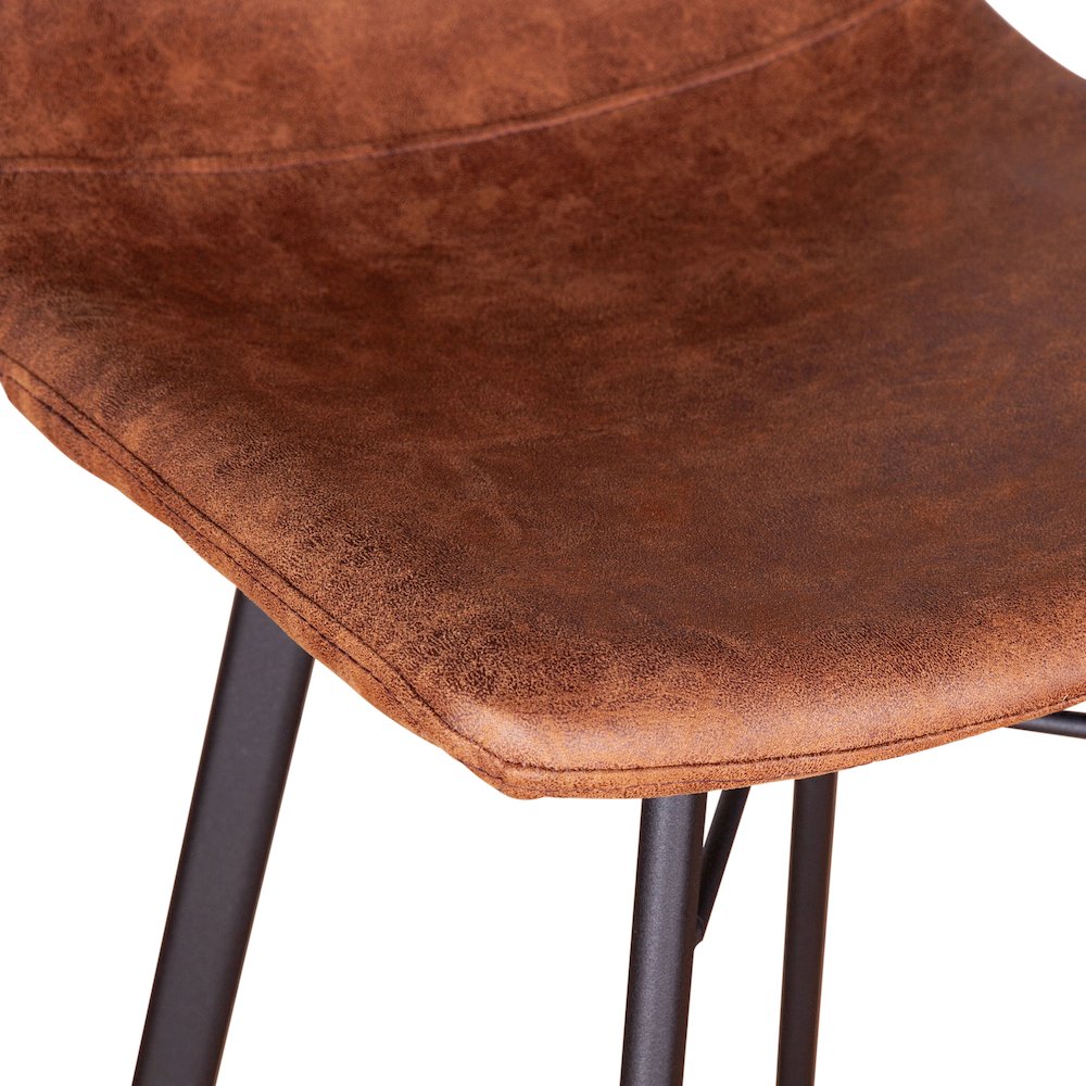 Hudson Bar Chair in Trapper Brown Microfiber