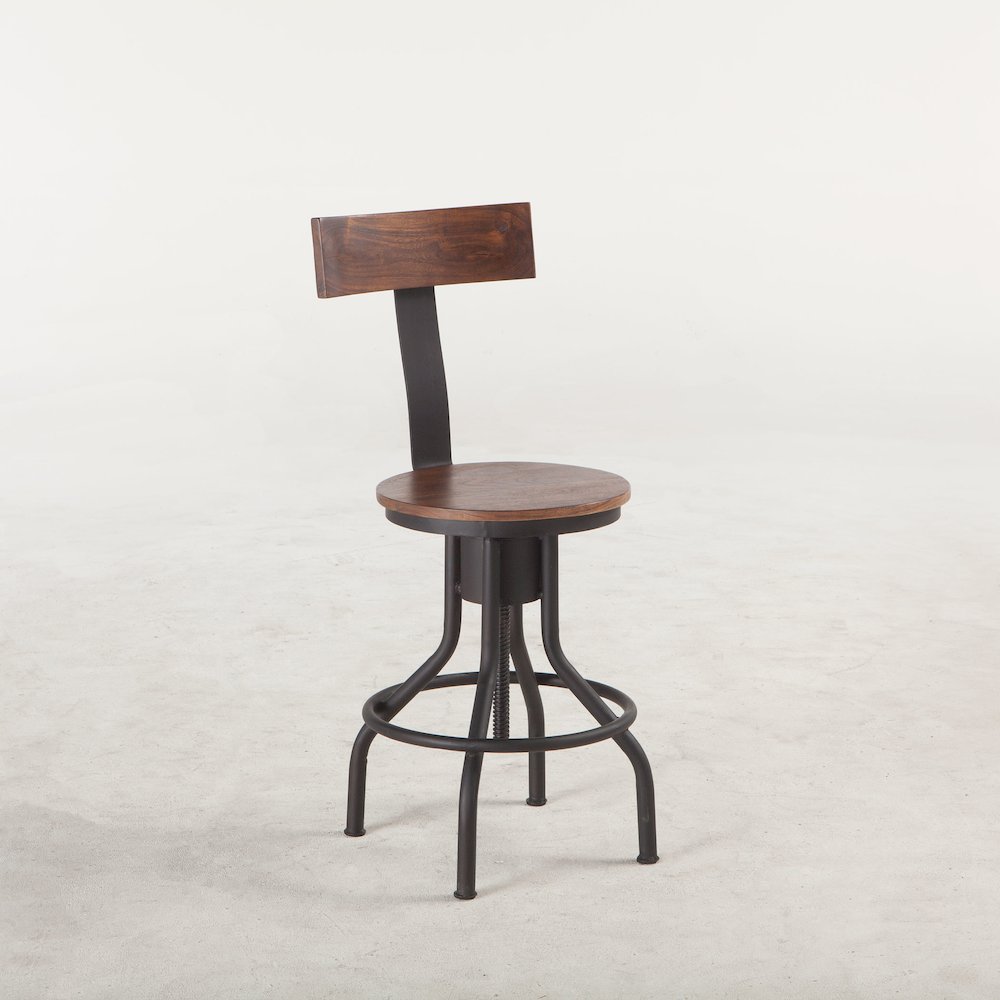 Artezia Height Adjustable Stool in Walnut Finish