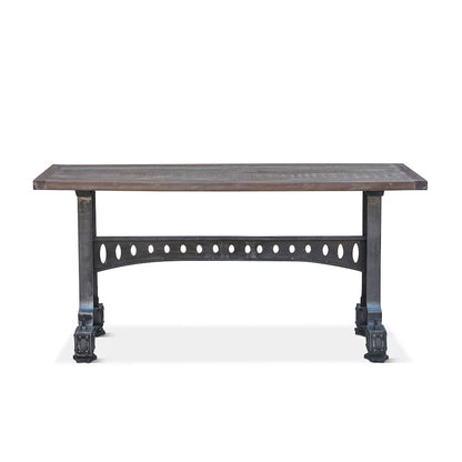 Sterling 66" Console Table in Cast Iron and  Teak