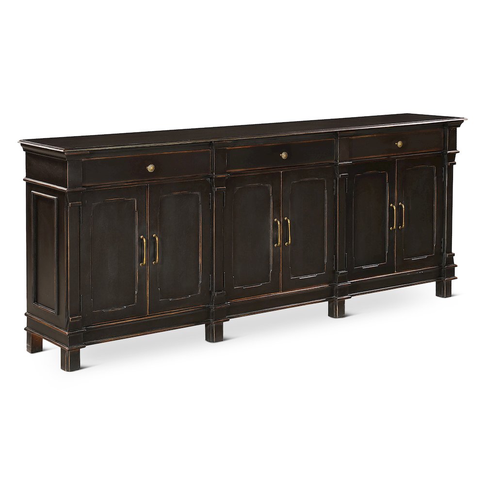 Trento 100" Sideboard in Distressed Black