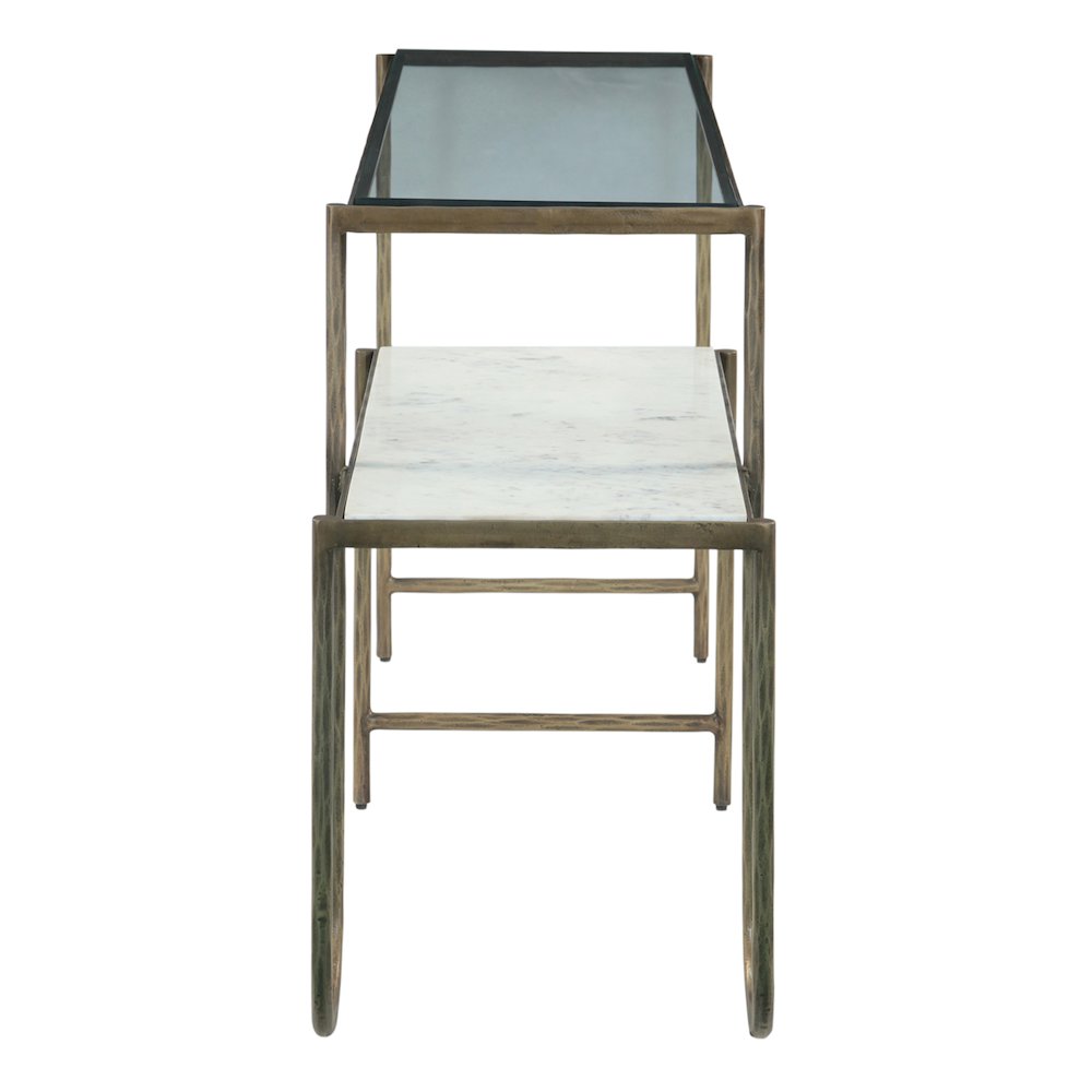 Sonoma 50" Nesting Console Table with Marble and Glass