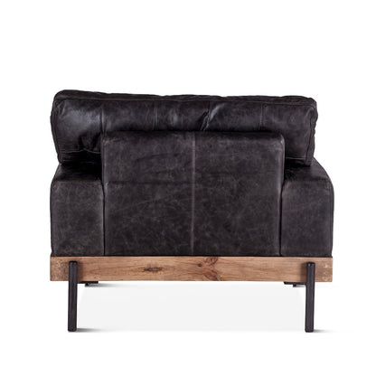 Chiavari Armchair in Morocco Ebony Leather