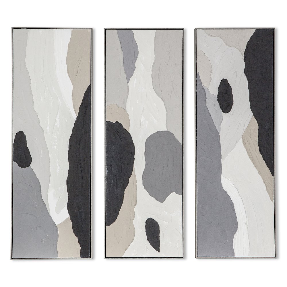 Distorted Illusions Hand Painted Framed Triptych