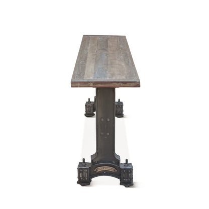 Sterling 66" Console Table in Cast Iron and  Teak