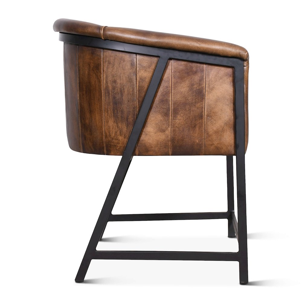 Brisbane Polo Armchair in Antique Whiskey Leather