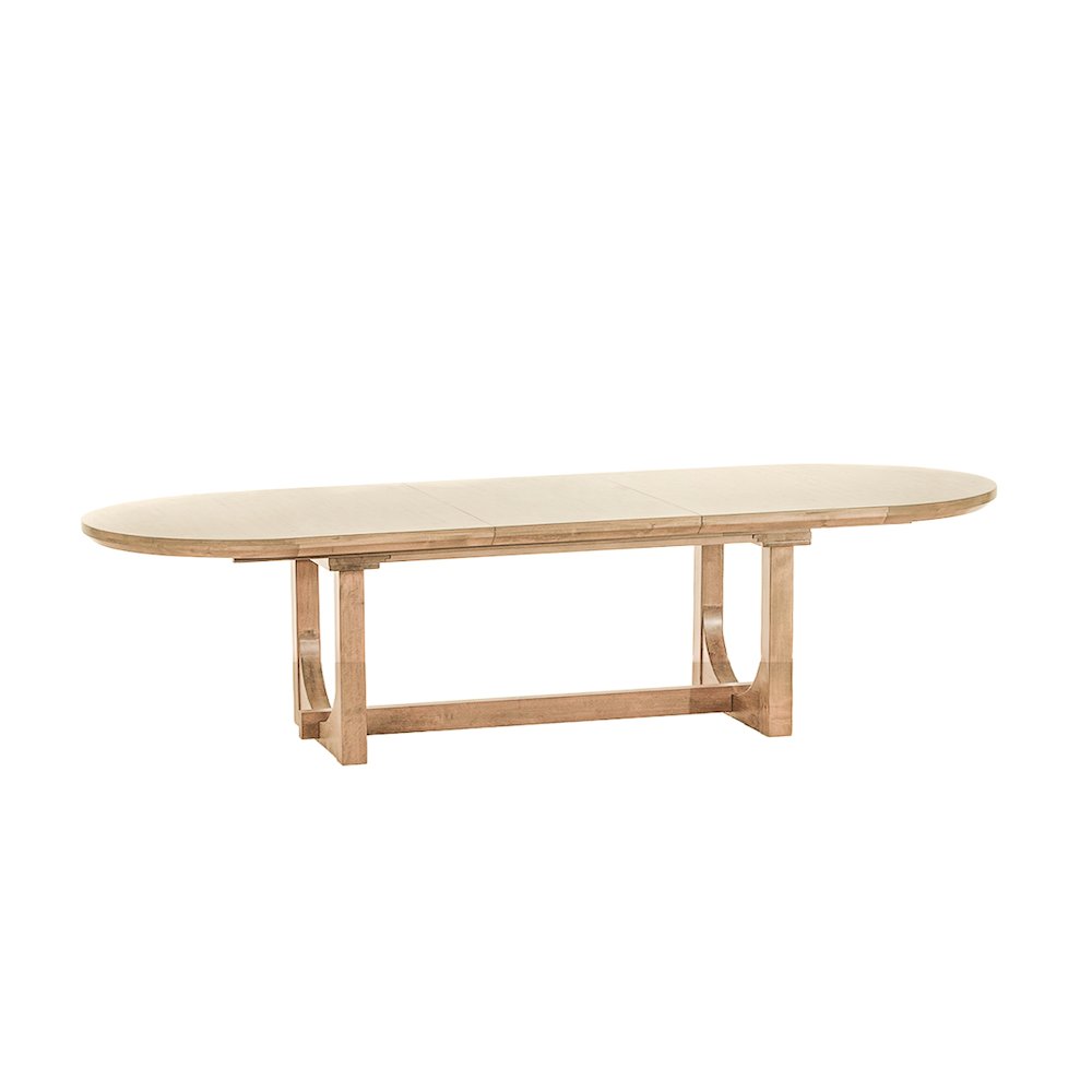 Valencia 86-110" Oval Extension Dining Table in Gray Birch