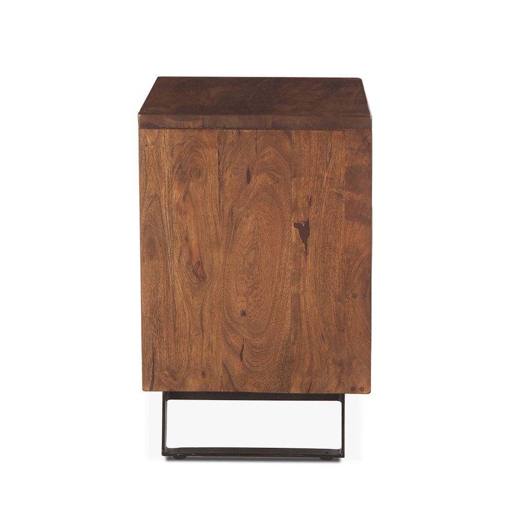 Nottingham Night Chest in Acacia with Walnut Finish