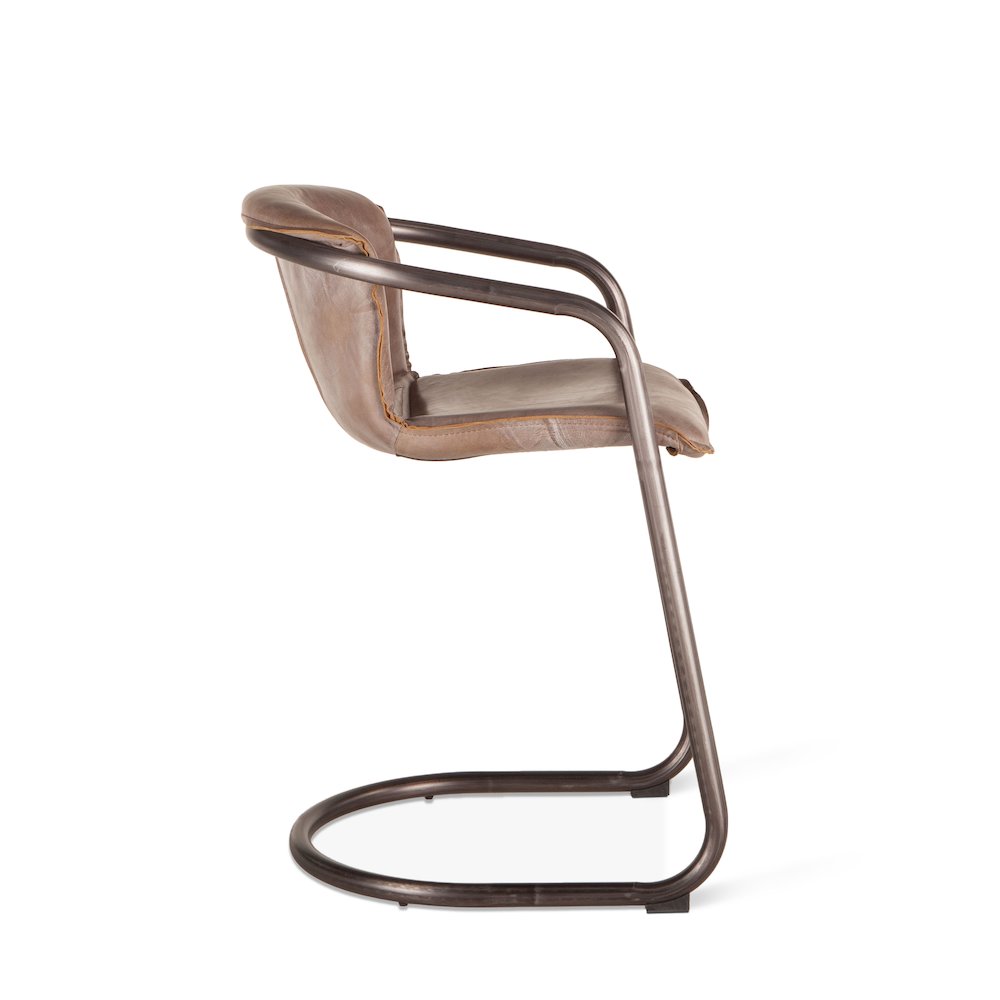Chiavari Leather Counter Chair in Jet Brown