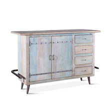 Cordoba Bar in Reclaimed Wood with Vintage Teal Finish
