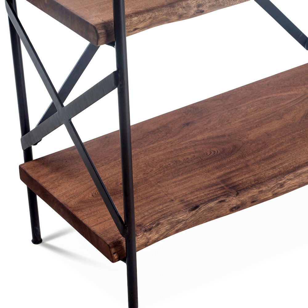 Blayne 78" Tall Shelf in Acacia with Walnut Finish