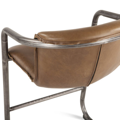 Chiavari Leather Counter Chair in Chestnut