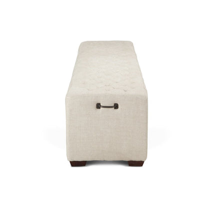Arabella 79" Bench in Beige Linen