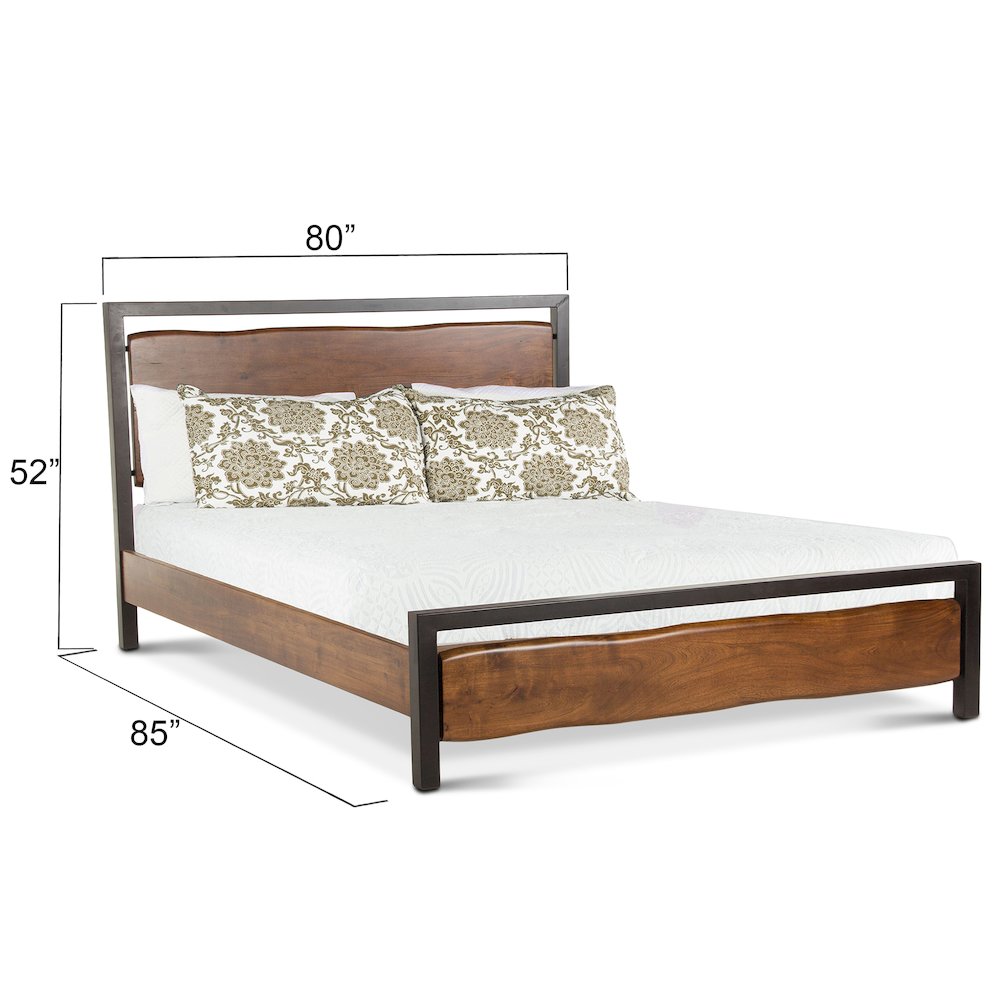 Glenwood King Bed in Acacia with Walnut Finish