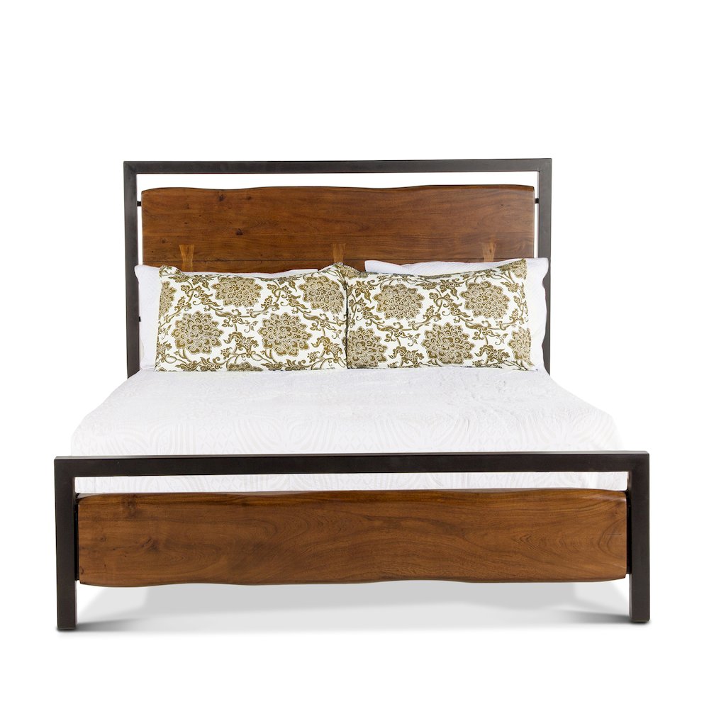 Glenwood Queen Bed in Acacia with Walnut Finish