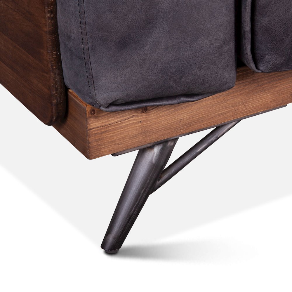 Chiavari Armchair in Antique Ebony Leather