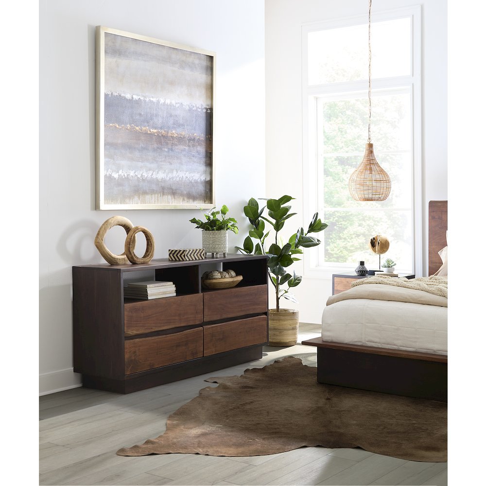 Palermo Dresser in Acacia with Raw Walnut Finish