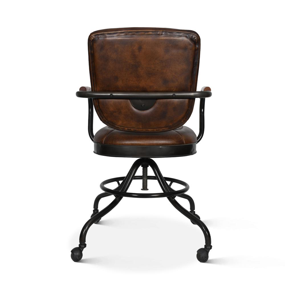 Brisbane Oden Desk Chair in Antique Whiskey Leather