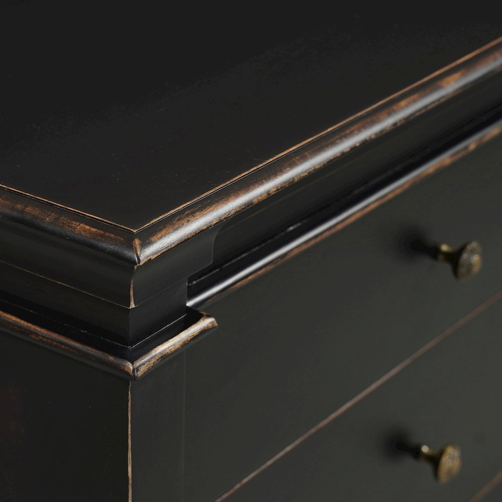 Trento 70" Dresser in Distressed Black