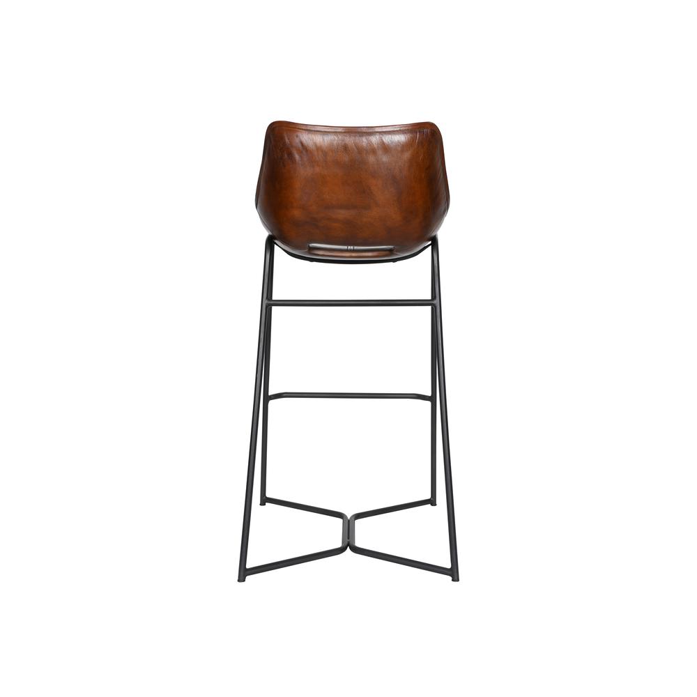 Brisbane Stanley Bar Chair in Hand Washed Chestnut Leather