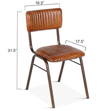 Hudson Dining Chair in Ribbed Leather