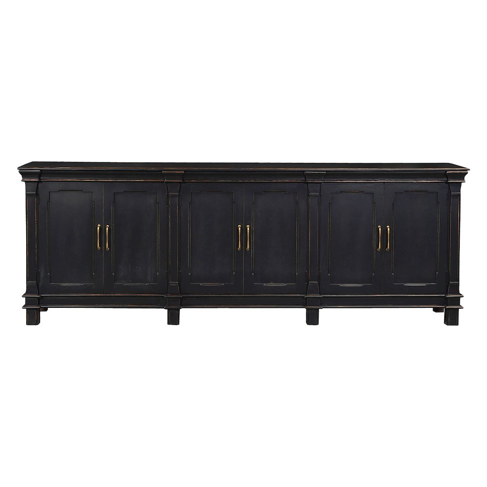 Trento 100" Sideboard in Distressed Black