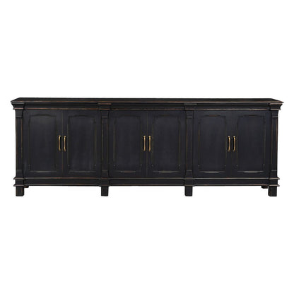 Trento 100" Sideboard in Distressed Black