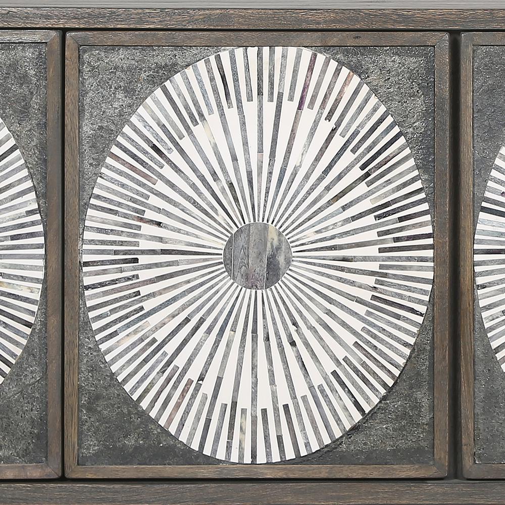 Palm Desert Modern Bone Inlay Sideboard in Vintage Gray