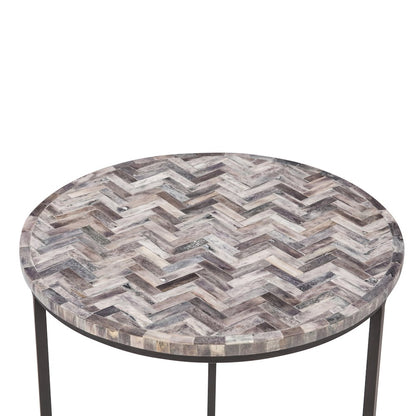 Mumbai 20" Nesting Tables in Chevron Pattern, Set 2