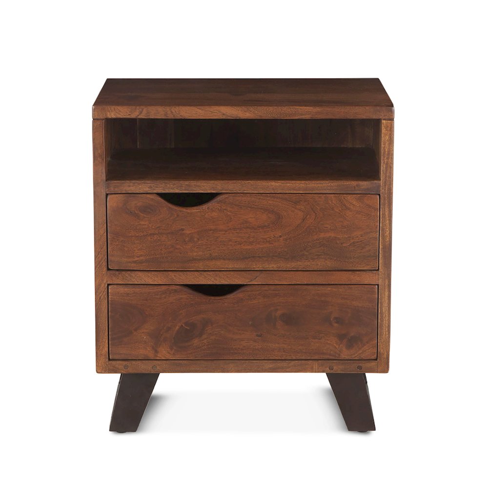 Nottingham Night Chest in Acacia with Walnut Finish