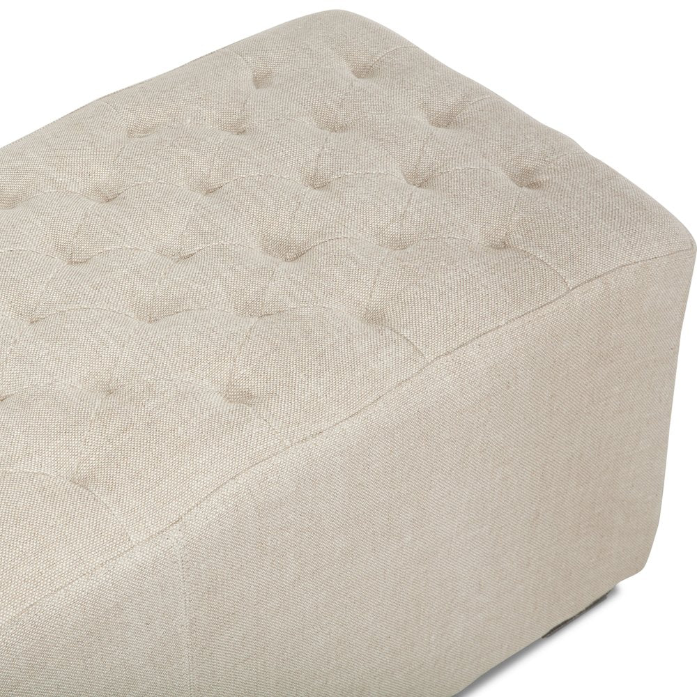 Arabella 79" Bench in Beige Linen