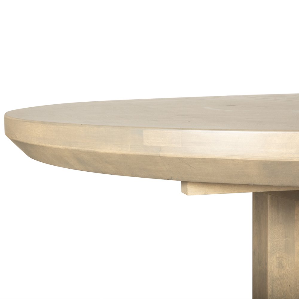 Valencia 42-60" Round Extension Dining Table in Gray Birch