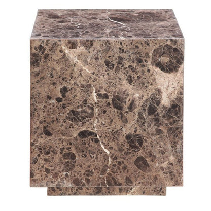 Giza 22" Drum Side Table in Dark Emperador Marble