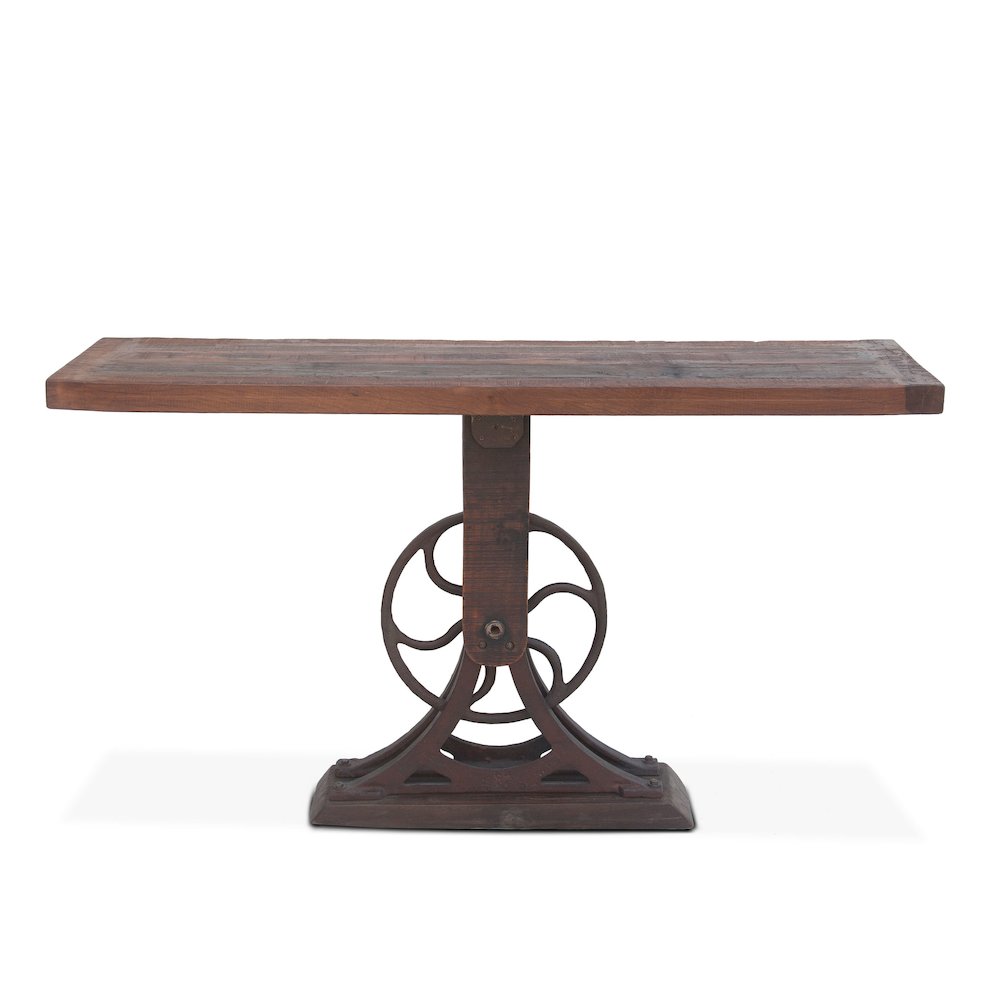 Sterling 56" Console Table in Cast Iron and Teak