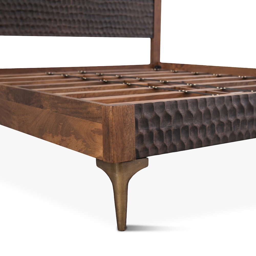 Vallarta Queen Bed in Mango Wood with Two Tone Finish