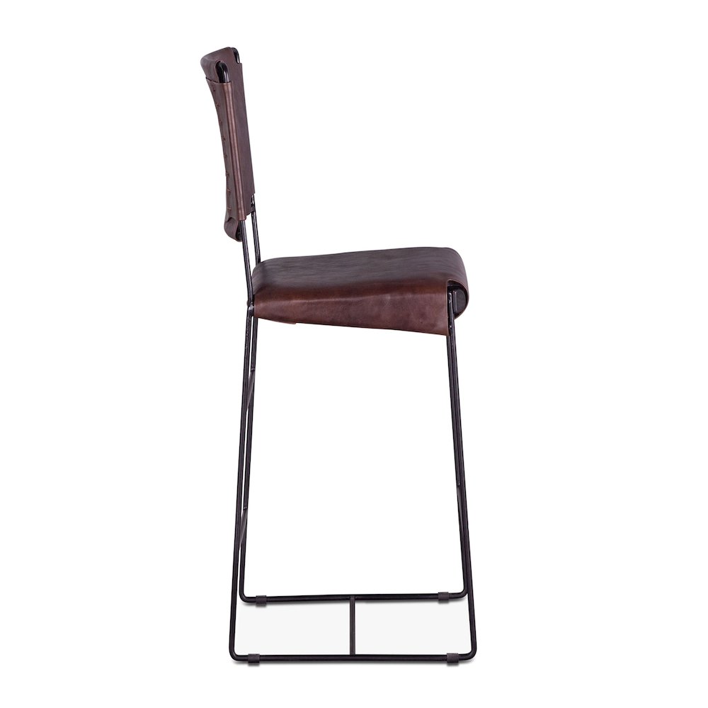 Melbourne Bar Chair Chocolate Leather