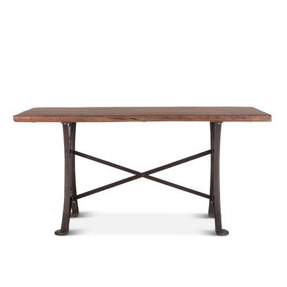 Blayne 72" Gathering Table in Live Edge Acacia with Walnut Finish
