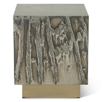 Odessa 20" Side Table in Desert Patina with Brass Base