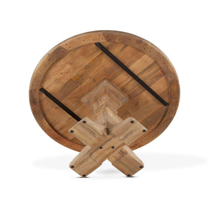 Pengrove 54" Round Dining Table in Antique Oak Finish