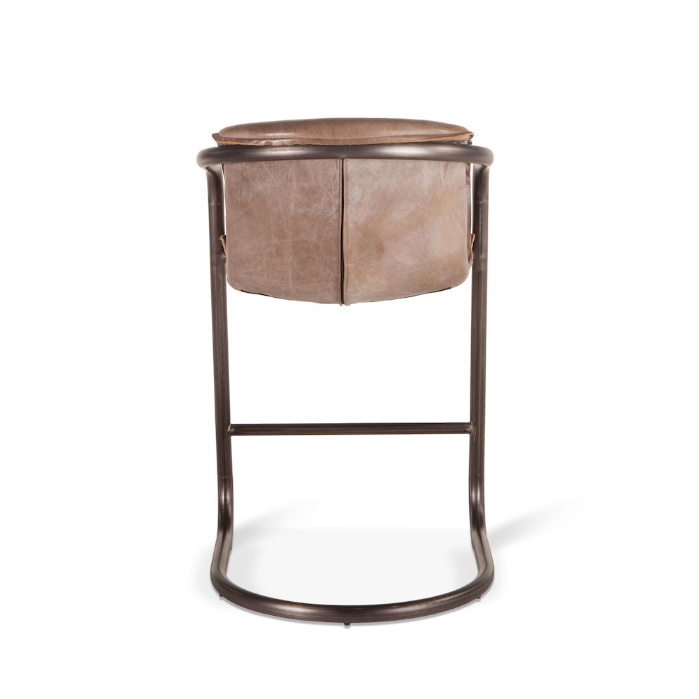 Chiavari Leather Counter Chair in Jet Brown