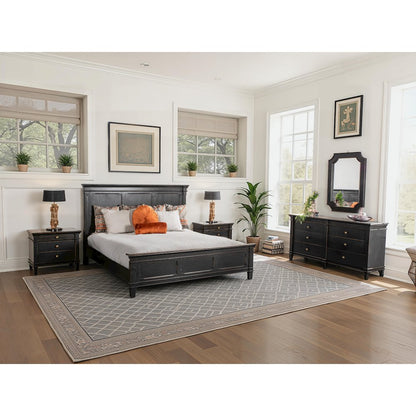 Trento 31" Mirror in Distressed Black