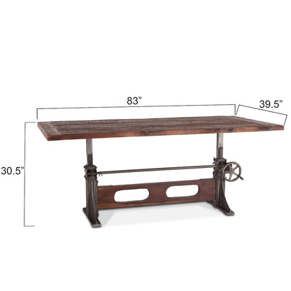 Welles Adjustable Dining Table 84In