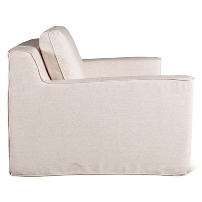 Oliver Armchair in White Linen Slipcover