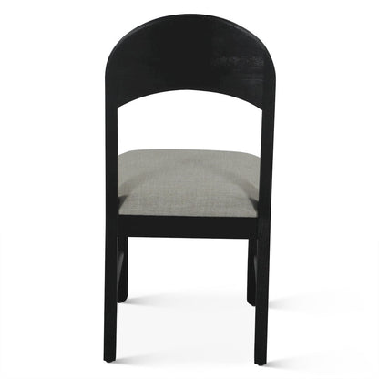Bakio 18" Upholstered Dining Chair in Black