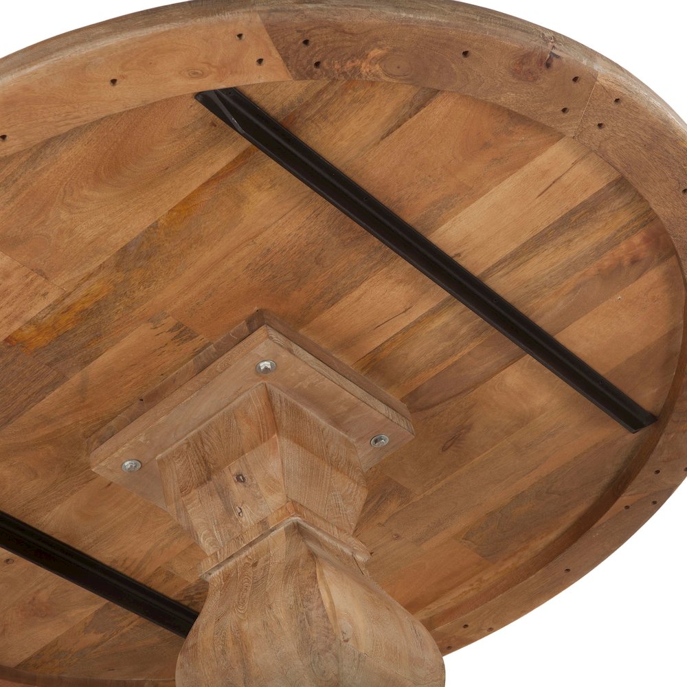 Pengrove 54" Round Dining Table in Antique Oak Finish