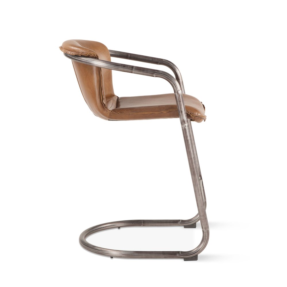 Chiavari Leather Counter Chair in Chestnut