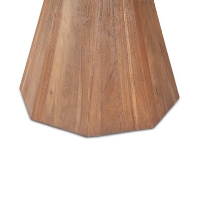 Rustic Revival 48" Round Gathering Table in Teak and Marble