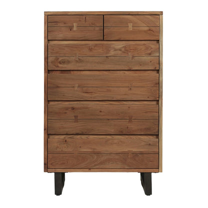 Glenwood 34" Tall Chest in Smoked Acacia