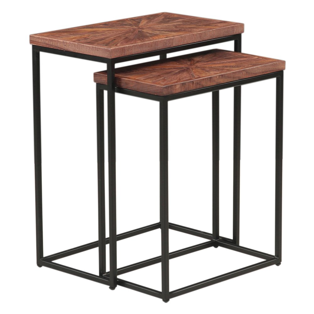 Astoria 20" Nesting Side Tables in Sunburst Brownstone